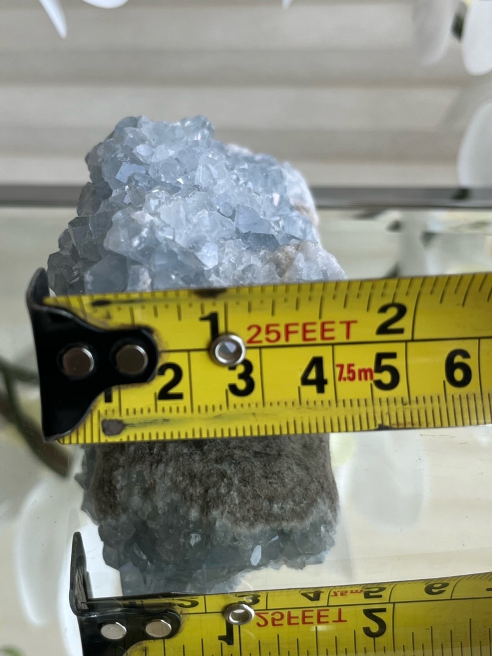 Raw Madagascar Blue Celestite Cluster - Picture 8 of 9